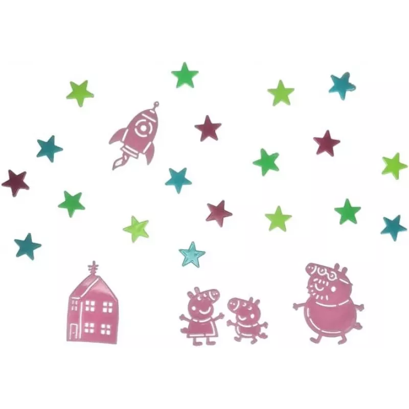 Autocolantes de parede Hasbro Peppa Pig PP13870PP Glow in the Dark Stars