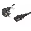 Cabo de alimentação LANBERG CA-C13C-11CC-0018-BK — 1,8 m, conector fêmea C13 para CEE7/7, C13 angular