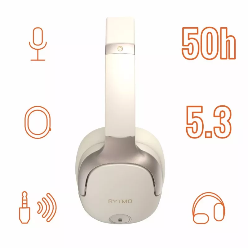 Auscultadores Manta HDP1001CR Rytmo Elegance creme