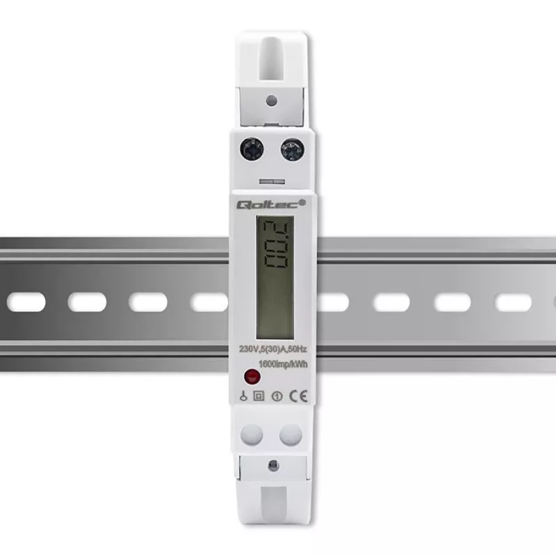 Contador eletrónico monofásico QOLTEC 50993 230V 30A