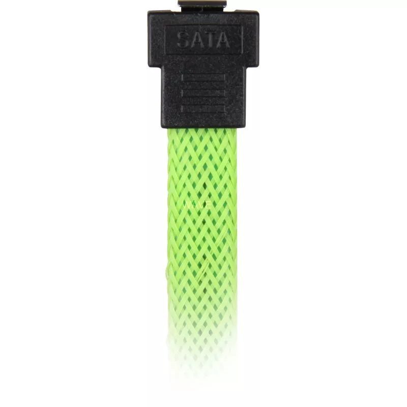 Sharkoon cabo SATA III 90° com revestimento, 0,3 m, verde