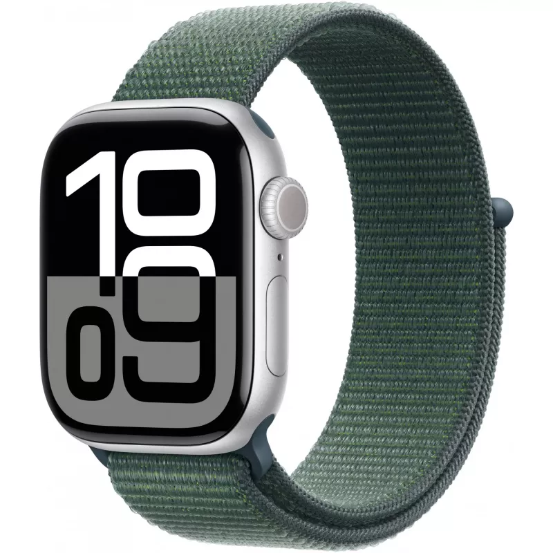 Pulseira Apple Sport Loop 42 mm lake verde — nylon/poliéster/elastano, 1 unid.