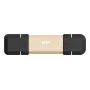 Silicon Power DS72 SSD portátil tipo pen de 1 TB, USB 3.2 Gen 2, USB-A/USB-C, dourado