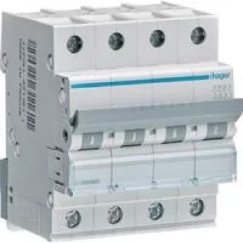 Disjuntor Hager 4 polos C-25A, 6kA MCN425 (MCN425)