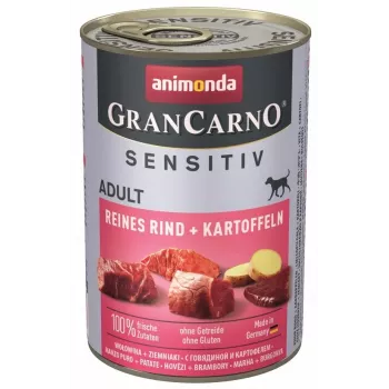 ANIMONDA GranCarno Adult Sensitiv Vaca com Batatas - comida húmida para cães - 400 g