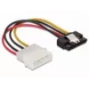 Cabo SATA para HDD DeLOCK 60120 conector macho de 4 polos com clipe metálico reto 0,12 m