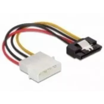 Cabo SATA para HDD DeLOCK 60120 conector macho de 4 polos com clipe metálico reto 0,12 m
