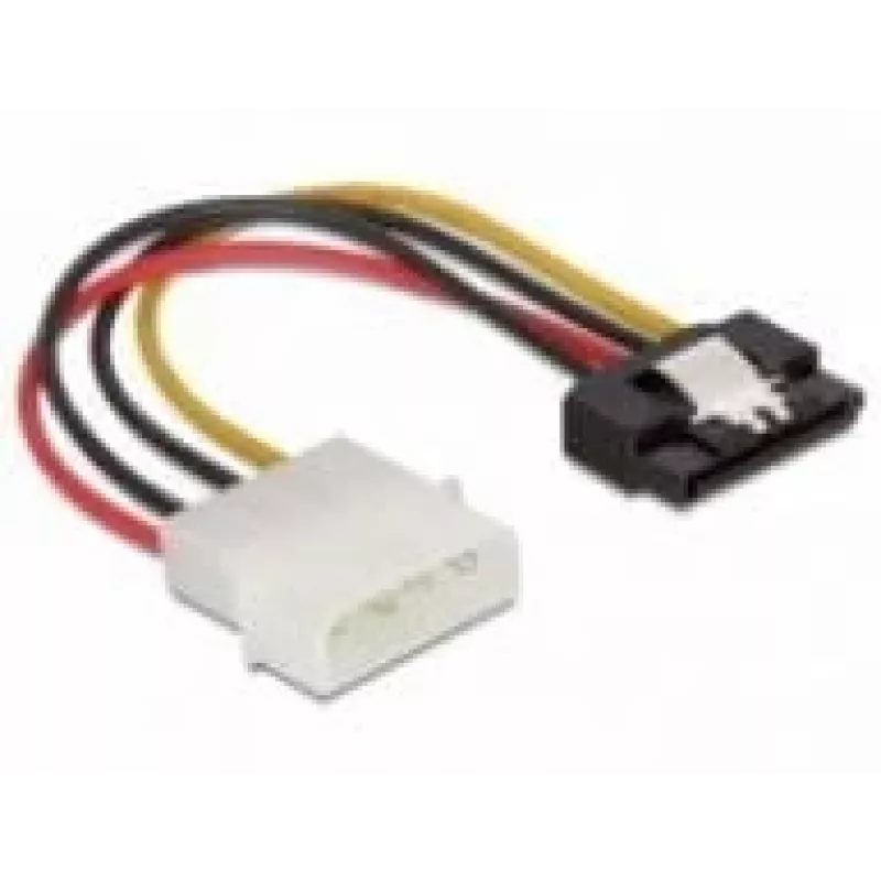 Cabo SATA para HDD DeLOCK 60120 conector macho de 4 polos com clipe metálico reto 0,12 m