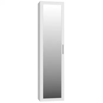 Mesa de cabeceira Top e shop DUO SZAFKA BIEL — 2 prateleiras, 1 porta, branco, 500×350×1800 mm