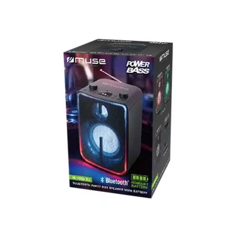Altifalante mono portátil Muse M-1802 DJ preto