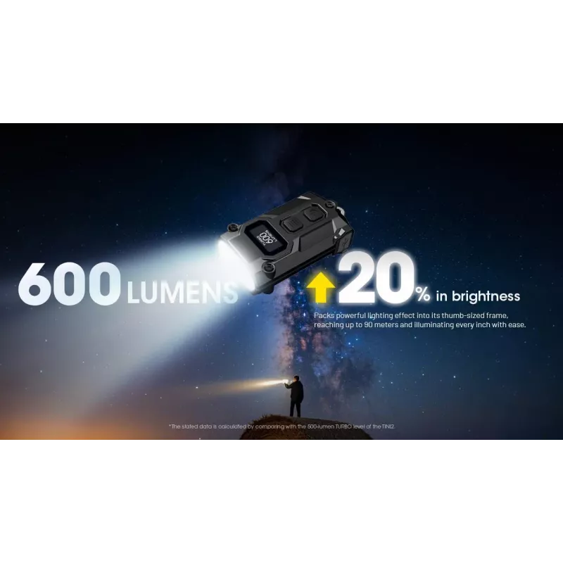 Lanterna de chaveiro Nitecore TINI3 preto 600 lm USB recarregável