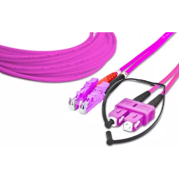 Lightwin Cabo de Patch de Fibra Ótica Duplex de Alta Qualidade - MM OM4 - LSH - SC (LDP-50 LSH-SC 5.0 OM4)