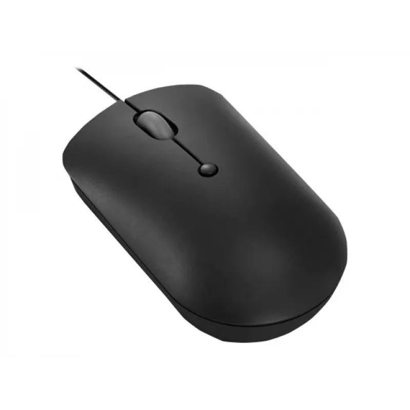 Rato ótico com fio Lenovo GY51D20875 USB Type-C, ambidestro, 2400 DPI, 4 botões, preto