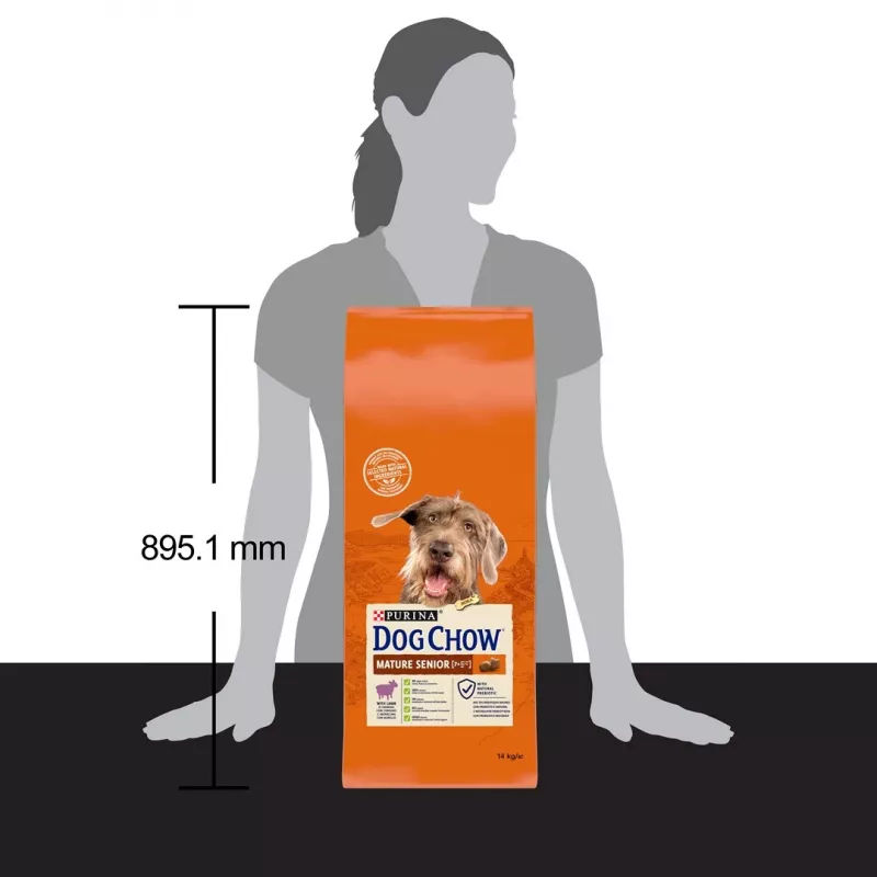 Purina Dog Chow Mature Senior alimento seco para cães com borrego, 14 kg
