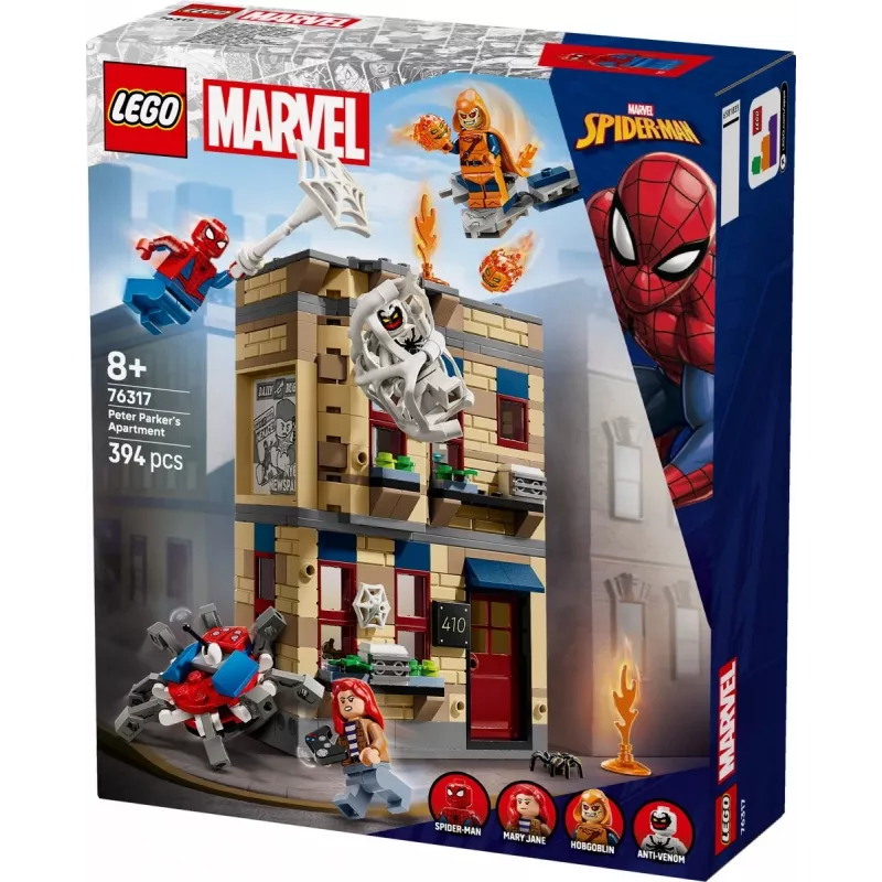 Conjunto LEGO Marvel 76317 Apartamento do Peter Parker com minifigura Spider-Man
