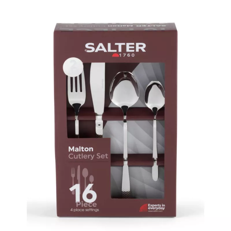 Conjunto de talheres 16 peças Salter BW113282EU7, aço inoxidável, serviço para 4