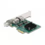 Placa DeLOCK PCI Express x1 2 x RJ45 Gigabit LAN BCM cinzento