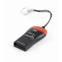 Leitor de cartões Gembird FD2-MSD-3 USB 2.0 preto vermelho