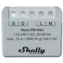 Interruptor inteligente Shelly Qubino Wave PM Mini, 1 canal, de encastrar, Z-Wave, sem fios, 110–240 V AC / 24–30 V DC, cinzento