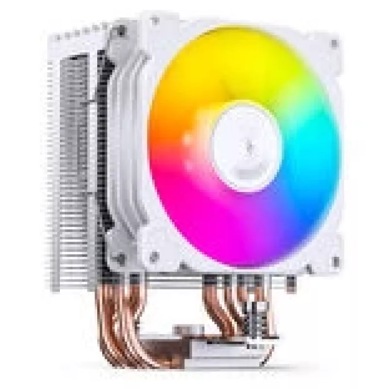 Arrefecedor de CPU Jonsbo CR-1400E 92mm ARGB branco — ventoinha de 92mm, iluminação ARGB, superfície branca