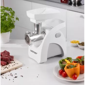 Máquina de picar carne Zelmer ZMM9801B 2200 W aço inoxidável, branco