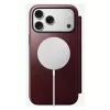 Capa para telemóvel Nomad Modern Leather Folio para iPhone 17 Pro Max — pele, TPU, PC, alumínio, borgonha, 16 cm (6,3 polegadas)