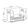 Organizador de secretária com gaveta e carregador sem fios Ergo Office, branco, máx. 10kg, ER-441