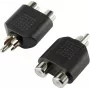 Adaptador em Y de áudio RCA SpeaKa Professional [1x ficha RCA – 2x conector fêmea RCA] preto (SP-7870160)