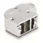 Passa-cabos DELOCK caixa D-Sub para 9 pinos macho/fêmea com ângulo metálico 90° angular, prateado, 33×47×16 mm