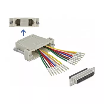 D-Sub HD 44 pinos fêmea de crimpar para 2 x RJ45 fêmea DeLOCK 66836