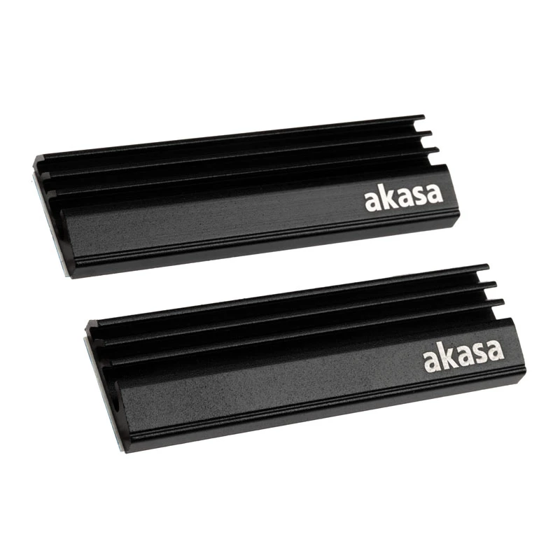 Akasa A-M2HS01-KT02 Dissipador/radiador para SSD de sistema de refrigeração de computador Preto 1 - 2 (A-M2HS01-KT02)