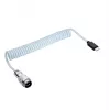 Cabo espiral Aviator Akyga AK-USB-49 USB-C para USB-C com ficha GX16, USB 2.0, 3 m, branco
