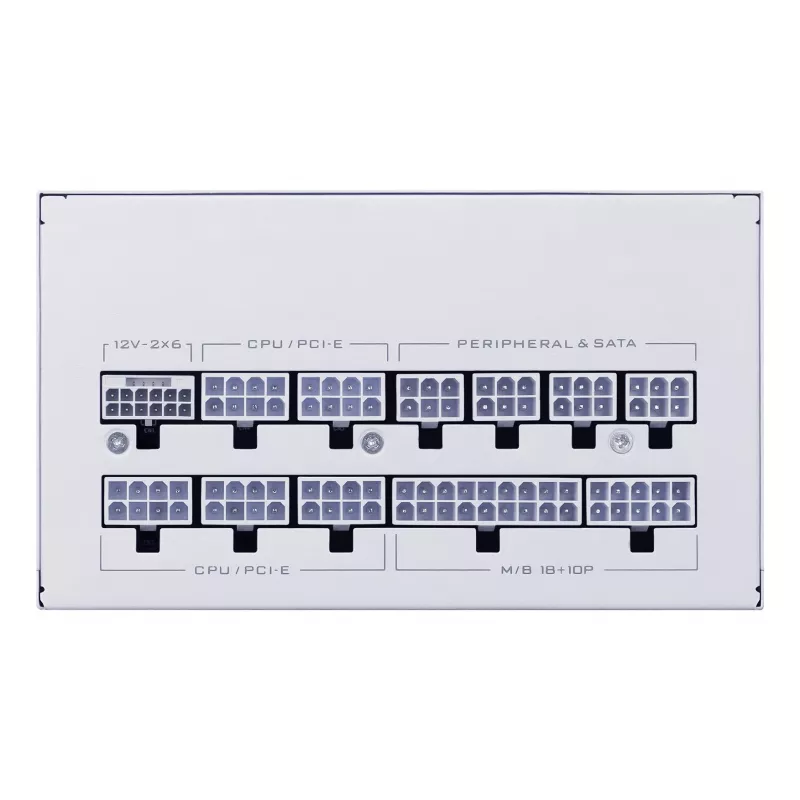 Fonte de alimentação Lian Li SX Series 80 PLUS Platinum totalmente modular PCIe 5.1 ATX 3.1 1.200 W