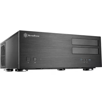 SilverStone Grandia GD08 - Desktop - SSI EEB - sem fonte de alimentação - preto - USB/Áudio