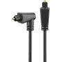 Goobay Cabo de fibra ótica, 2 m, Preto - Ficha Toslink > Ficha Toslink 90°, Preto (41595)