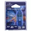 Titanum TA101B leitor de cartões externo, USB 2.0, MicroSDHC/miniSD/MMC/SD/SDHC, azul