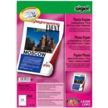 Papel fotográfico A4 Sigel LP342 branco