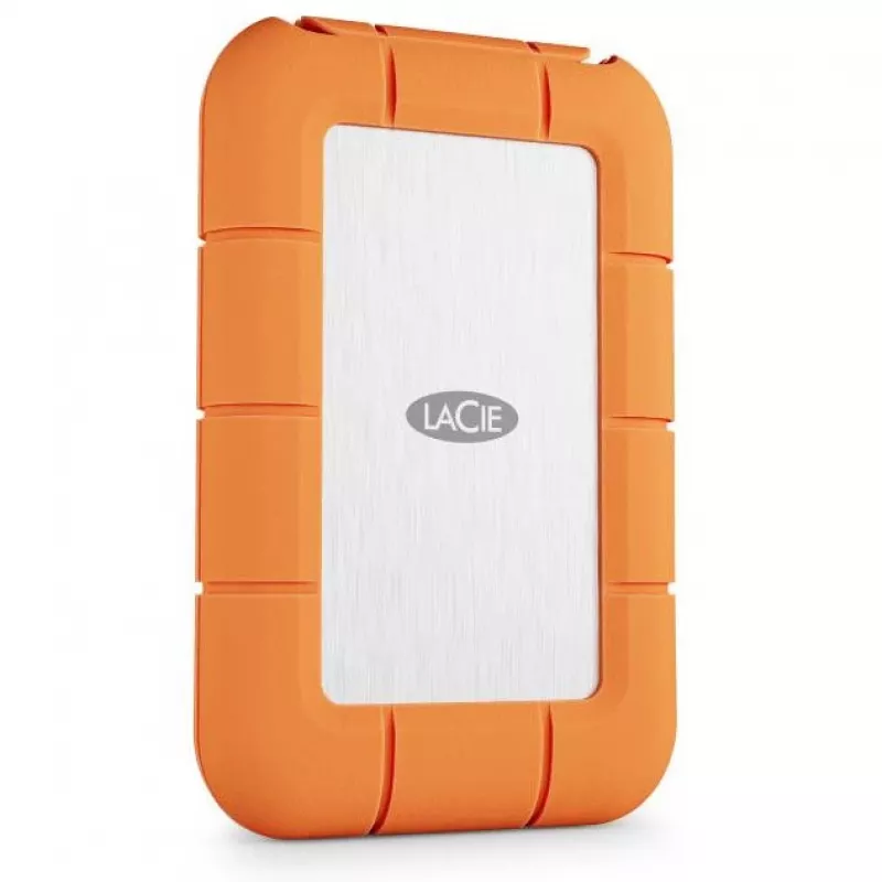 SSD externo LaCie STND4000400 4 TB USB4 Gen 3x2 Thunderbolt USB Type-C, Laranja/Aço inoxidável