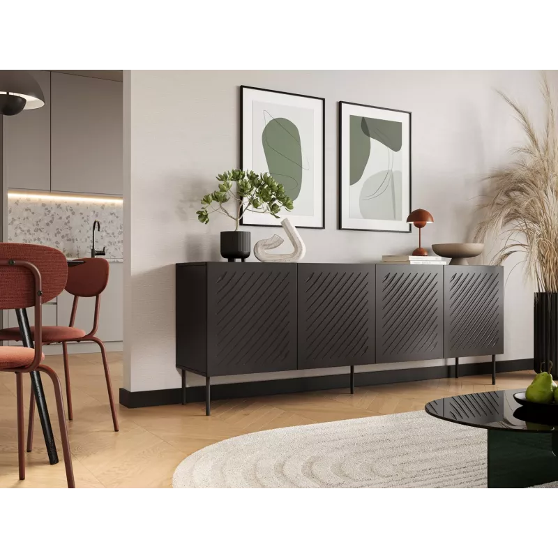 Cómoda SIENA 200x40x75 preto mate