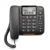 Telefone analógico Gigaset DL380 com identificação de chamadas, auscultador com fios, preto
