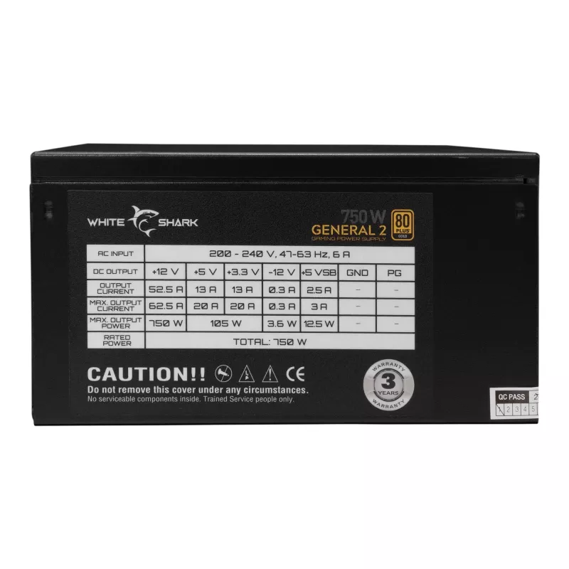 Fonte de alimentação White Shark GPSU-750W General-2 750W