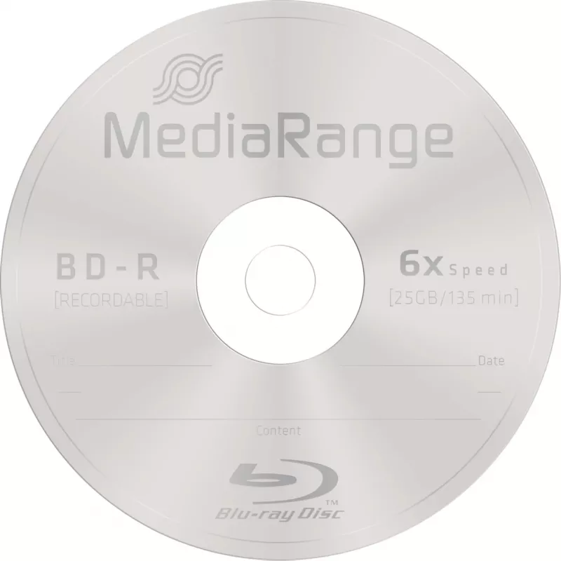 BD-R virgem MediaRange MR514 25 GB 25 unid.