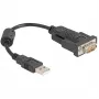 Adaptador DeLOCK USB 2.0 Type-A para série RS-232 D-Sub 9 pinos macho 0,25 m