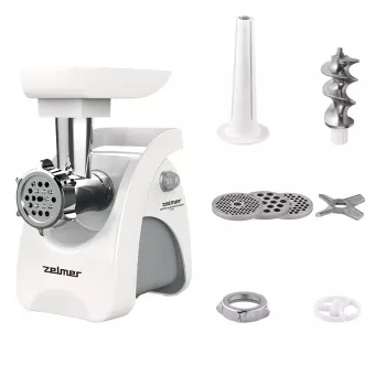 Máquina de picar carne Zelmer ZMM9801B 2200 W aço inoxidável, branco