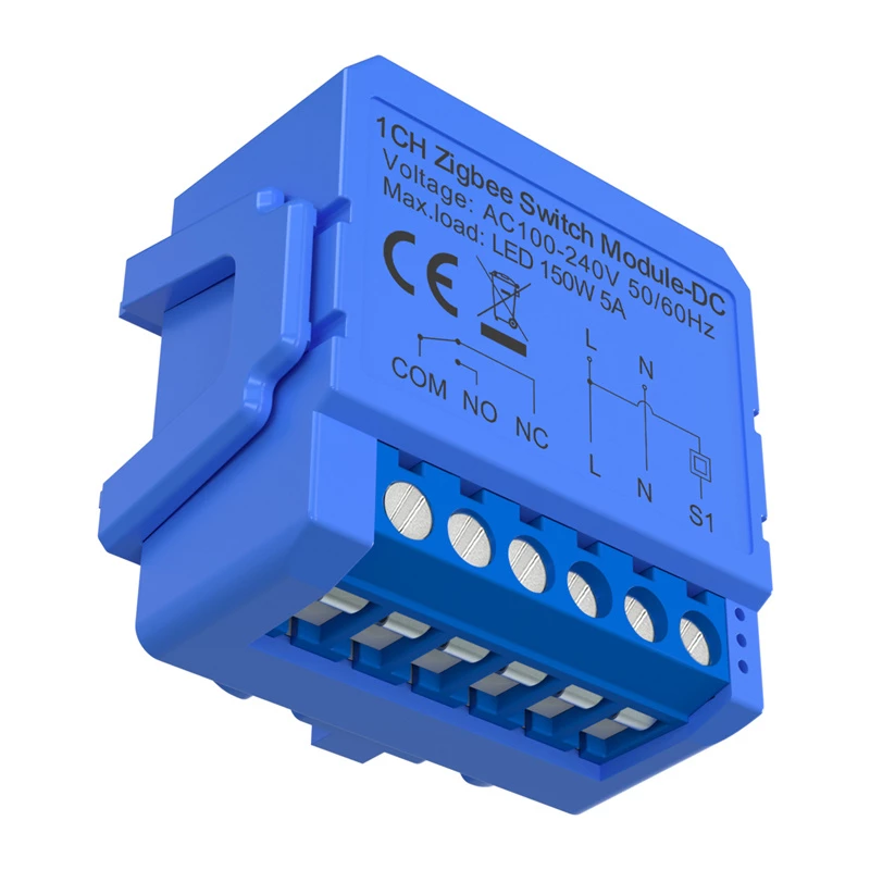 Módulo de comutação ZigBee de 1 canal Avatto ZWSM16-DC32V-1, contacto livre de potencial, DC 32V