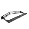 DeLOCK 19 polegadas Keystone Patch Panel 24 portas com alívio de tensão 1HE angular preto