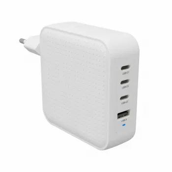 Hyper HyperJuice 100W USB-C GaN Carregador de viagem 3C+1A - Branco (HJ1002WHWWGL)