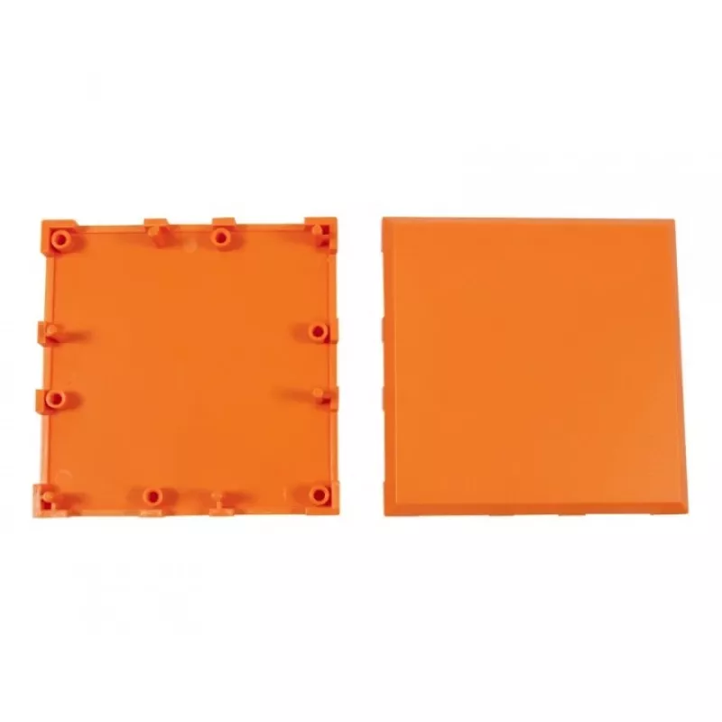 ALLNET Brick'R'knowledge caixa de plástico 2x2 laranja parte superior e inferior pack de 10