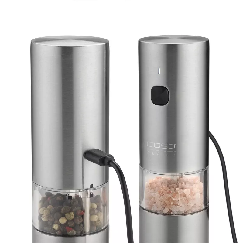 Caso Saleiro e pimenteiro | SpiceDuo | Elétrico | Material da caixa Aço inoxidável | Lítio