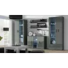 Aparador Cama Sideboard 120 cm SOHO S7 cinzento/cinzento brilhante